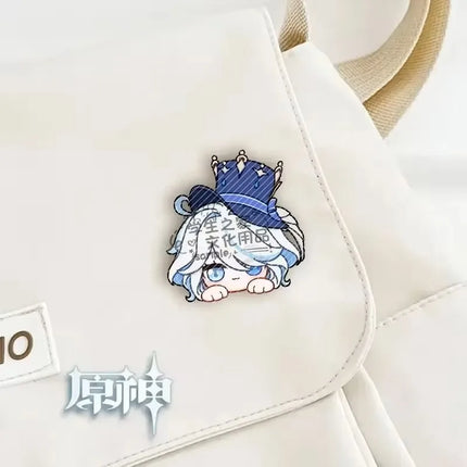 Game Impact Fontaine Neuvillette Wriothesley Rabbit Ears Small Hands Acrylic Badge Backpack Button Brooch Accessories Gifts