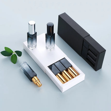 10ml Perfume bottle 1 box of 3 bottles Gradient thick glass perfume bottle Perfume Atomizer Exquisite packaging box gift
