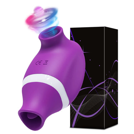 2 in 1 Clit Sucker Vibrator for Women Sucking  Licking Double Stimulation Nipples Massagers Tongue Sex Toy Female  Adult