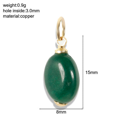Bohemian Natural Stone Bead Charms For Jewelry Making Supplies Blue Green Stone Zircon Dijes Diy Earrings Bracelet Necklace