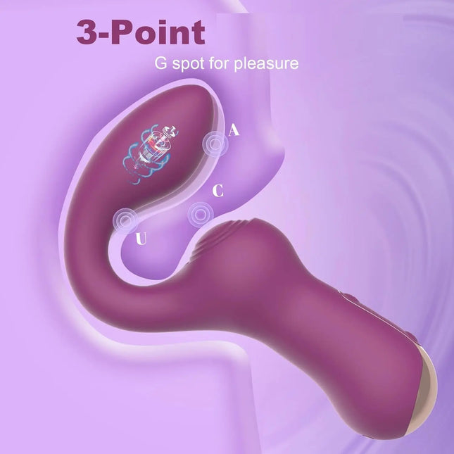 Double Clitoris Stimulator G-Spot Vibrator Powerful Tapping Fapping Finger Anal Dildo Vagina Massager Sex Toys for Women Adults