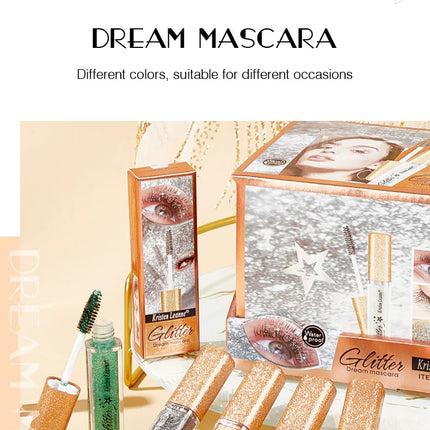 Silver Diamond Glitter Mascara Fast Dry Eyelashes Curls Extension Make-Up Waterproof Long-lasting Lengthens Eye Lash Mascara