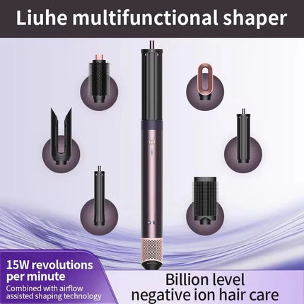 2026New 150000 RPM High-Speed Hair Dryer 6 in 1 Professional Hair Styling Tools Set with Straightener Curling Iron Multifunction