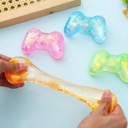 Squishy Sequins Game Machine Maltose Fidget Toy Anti-stress Slow Rebound Pinch Toy Elastic Squeezing Decompression Toy Random1pc