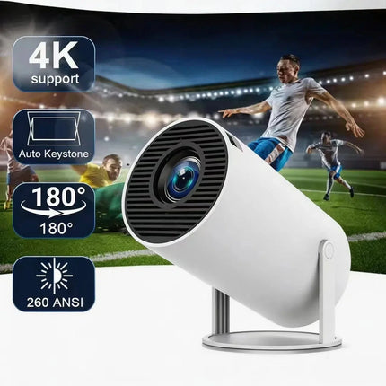 FOCABO Projector HY300 Pro 4K Android 11 Dual Wifi6 260ANSI Allwinner H713 BT5.0 1080P 1280*720P Home Cinema Outdoor Projetor