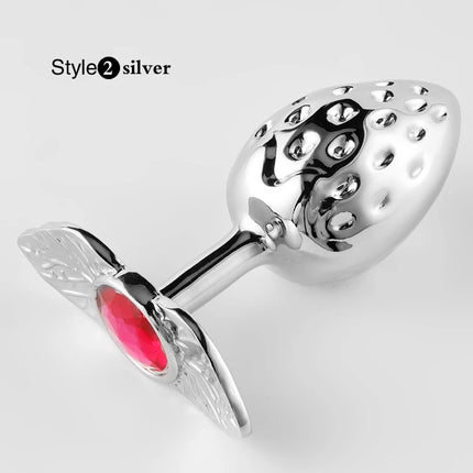 1pcs, Strawberry shaped metal anal plug, butt plug, dildos, adult women toys, adult men toys, adult pleasure, sexual wellness