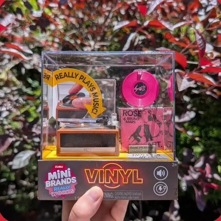 ZURU Mini Brands Really Works Vinyl Capsule Blind Box Unbox Music Vinyl Playset Fully Working Miniature Record Player Mini Vinyl