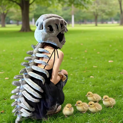 3D Dinosaur Skeleton Funny Novelty Dinosaur Skeleton Cos Props Comfortable Soft Dinosaur Skeleton Costume Set Children cat plush