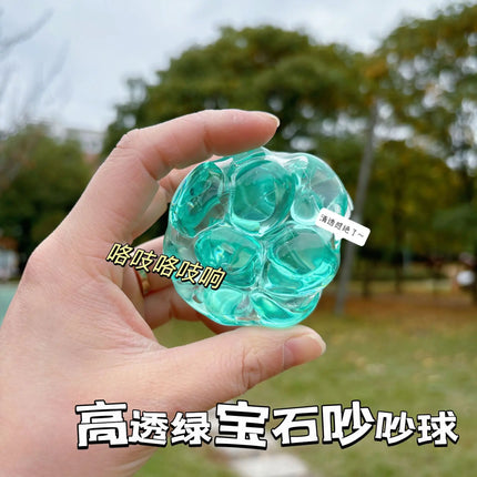 Creative colorful ice cube squishy ball, DIY squeeze toy, popping bubble beads—this viral stress-relief toy is the decompression