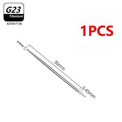 1/10PCS G23 Titanium Puncture Needle Guide Belly Lip Ear Eyebrow Tools Insertion Pin Taper Piercing Stretching Tool Accessory