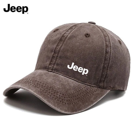 Jeep men's washed retro fabric baseball cap multifunctional men's and women's outdoor sun hat summer fashion sports duckbill cap