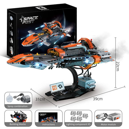 Space exploration series building blocks, spaceship and super aircraft model assembly, children's DIY toys and gifts