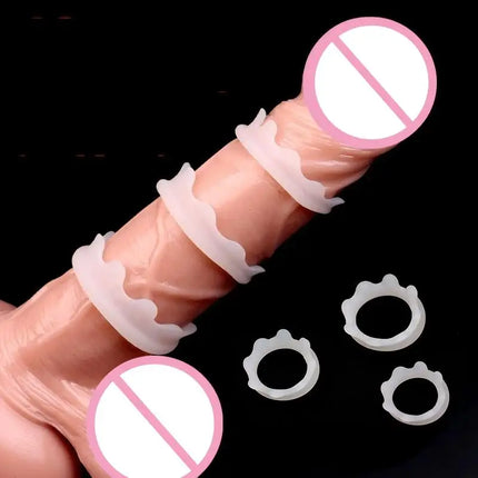 3pcs Cock Ring Breathable Penis Rings Foreskin Correction Cockring Chastity Cock Cage Ball Stretcher Sex Toys For Men