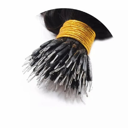 Afro Kinky Curly Brazilian Nano Ring Human Hair 100g=100 Strands 10-28" Hair Extensions Curly Human Hair Weave For Women