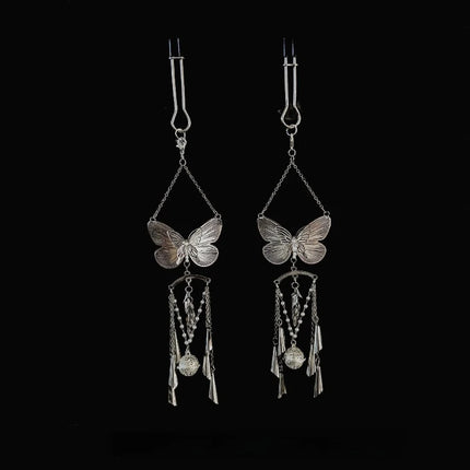 Luxury Butterfly Nipple Clips Seductive Rhinestone Body Chain Premium Collar Anal Plug Vaginal Clamp Erotic Accessories Sex Toys