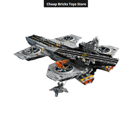 Model Gifts Flying Aircraft Carrier 3057pcs Helicarrier Shield Building Blocks  for Family Decor Christmas Birthday Toy A