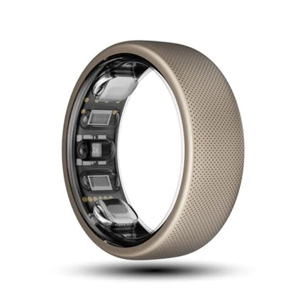 (Size 12)Amazfit Helio Smart Ring Health Tracker Fitness Tracker Ring No Subscription Monitors Sleep Heart Rate and Stress Titanium Allo