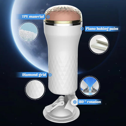 Men's Masturbation Cup Penis Trainer Male Manual Masturbator Hands-Free Suction Cup 3D Simulation Pocket Pussy Sex Toy For Men