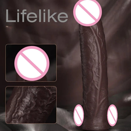 Wearable Realistic Double Silicone Anal Butt Plug Big Dildo Masturbator Huge Penis with Suction Cup Adult Sex Toys  for Women18+