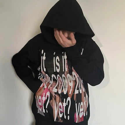 Y2k Hip-Hop Fashion Letter Printing Hoodie Women Casual Streetwear Sweatshirt Top Gothic Oversized Hoodie Men's Clothing