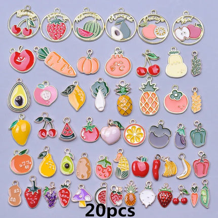 Mixed Pendants Enamel/Bracelet Charm Trinkets Flower Pendant For Jewelry Making DIY Materials Wholesale Items For Resale In Bulk