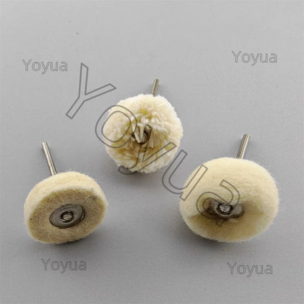 100pcs 25mm Dental Odontologia Polishing Brush Wheel Rotary Tools 2.35/3.00mm Shank Wool Goat Cotton Black Buff Dentistry Lab
