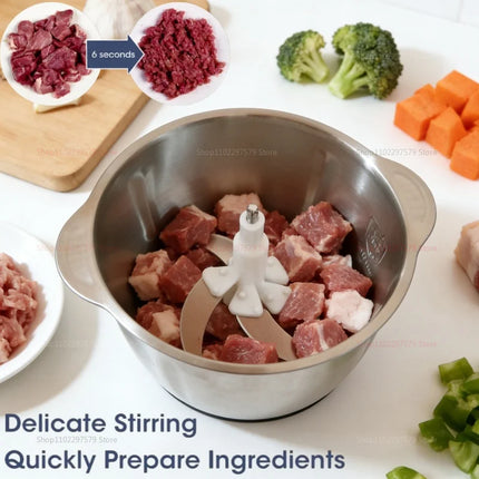 Electric Meat Grinders 5L Food Crusher 304 Stainless Steel Multifunctional Baby Food Processor Powerful Motor Kitchen Blender