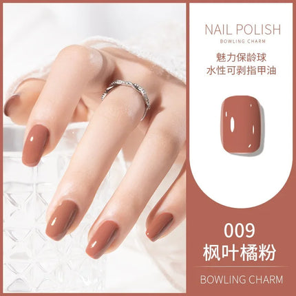 40 Colors New Nail Polish for Summer Water-based Quick Drying Tearable Nail Art Semipermanent Monochrome No Baking Lamp Varnish