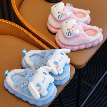 New Autumn And Winter Children'S Cotton Slippers For Boys And Girls Cute Cartoon Indoor Slippers For Infants And Young Children