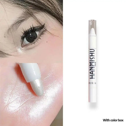 Shimmering Highlight Stick Pearlescent Matte Eyeshadow Silkworm Stick White Pen Glitter Silver Highlighter Pen Eyeliner Lyi A5V5