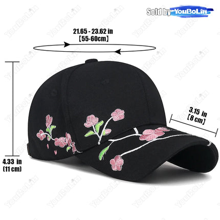 New national trend duckbill cap sun hat spring and autumn plum blossom embroidery national style curved brim baseball cap