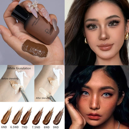 Wheat Color Liquid Foundation European And American Makeup Base Tanning Yellow Black Skin Waterproof White Foundation Cosplay