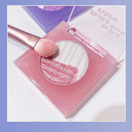 Pink Diamond Highlight Palette Glitter Mashed Potatoes Highlighter Makeup Gel Face and Body Brighten Natural Contour Shadow