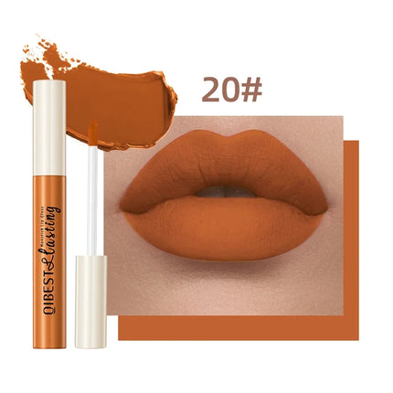 24 Colors Matte Lipstick Woman Lip Makeup Velvet Lipgloss Long Lasting Lip Tint Waterproof Non-stick Cup Lip Gloss Cosmetics