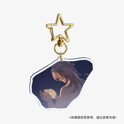 Game Honkai Star Acrylic Keychains Stand Cyrene DanHeng Evernight Cerydra Castorice Phainon Figure Pendant Car Key Chain Gifts