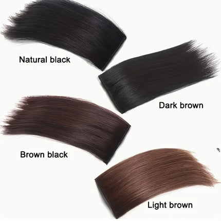 Synthetic 10cm Clip In Hair Extensions Short Straight Topper Invisible Seamless Side Cover Hairpiece Natural Volume Easy Wear