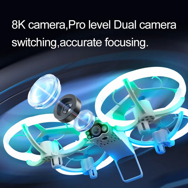 4DRC NEW V33 8K Mini Drone 4K profession HD Wide Angle Camera 360° protection WiFi FPV Drones Height Keep RC Quadcopter Gift Toy