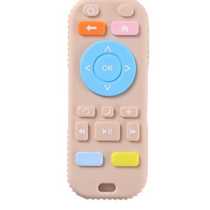 Baby silicone remote control teether baby anti-eating hand teething stick cartoon soothing bite toys