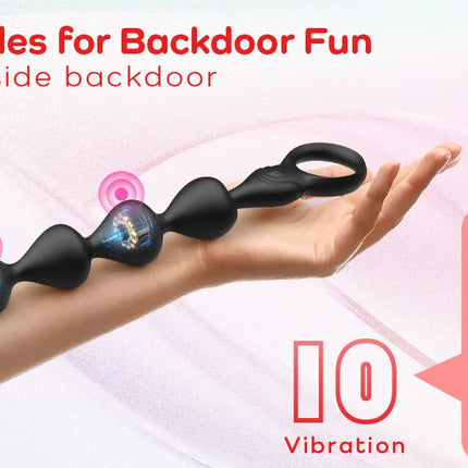 Anal Bead Vibrator For Men Vagina Clitoris Stimulator Vibrating Butt Plugs Huge Anal Dildo Prostate Massage Adult Sex Toys 18+