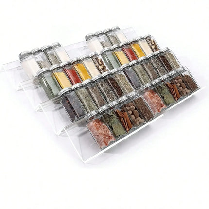 2/4Layers Kitchen Spice Drawer Organizer Adjustable Spice Rack for Spice Jars Seasoning Bottles Cabinet Pantry Kitchen Organizer