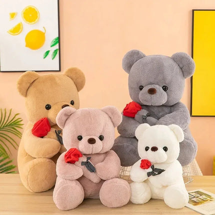 25cm Kawaii Teddy Bear Plush Toy Soft Stuffed Doll Cute Gift for Girls Romantic Home Decor Valentine's Day Special Plush Toy