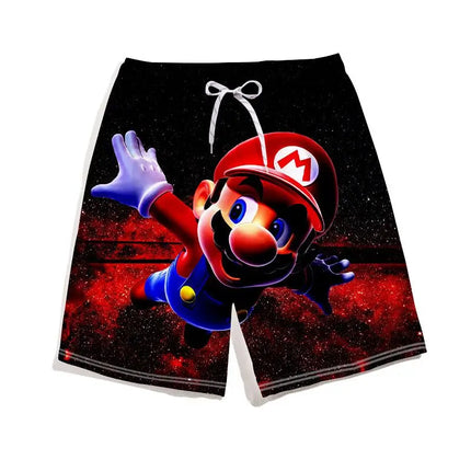 Summer Mario Shorts, Men's Beach Pants, Casual Pants, Luigi Kuba Thin Style with Everything Around The Summer Style