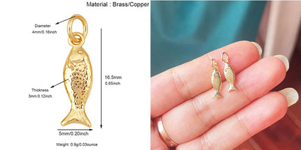 Enamel Fish Bone Squid Marine Sea Dalphin Charm Pendant,18K Real Gold Silver Plated Zircon Jewelry Finding Supplies S87 S75