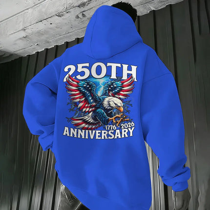 250th 1776 To 2026 Retro USA Hoodies Fashion 250 Years Of Freedom Loose Hoodie Women Men Classics Nostalgia Gifts Hoody