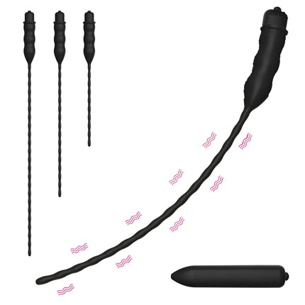 10 Frequency Urethral Vibrator Horse Eye Stimulator Sounding Penis Plug Insert Catheter Expander Male Masturbator Sex Toys