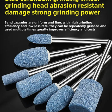 Small grinding wheel grinding head Blue corundum 3mm metal rust removal polishing electric grinding head