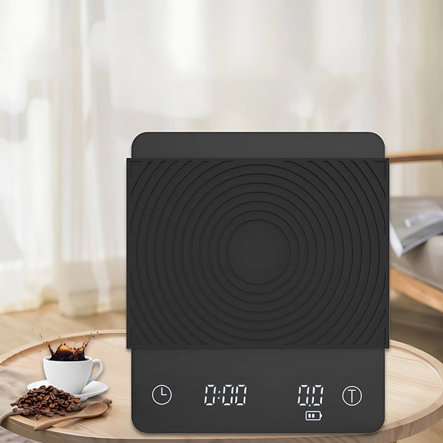 Basic 3 Black Mirror Pour Over Coffee Scale Espresso Scale,Flow Rate, Auto Timer,Ratio, 3 Brewing Modes, 2kg Capacity