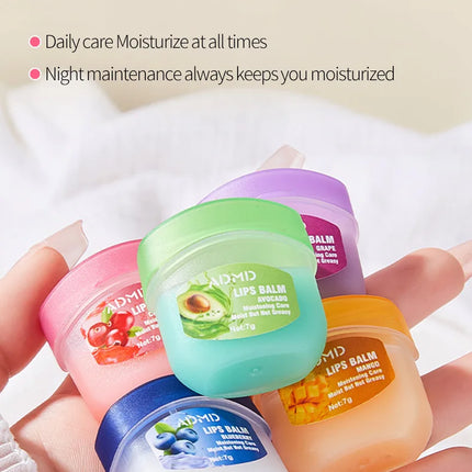 8pcs/box Fruits Lip Balm Sets Moisturizing Lipstick Makeup Base Moisturizer Lip Balm Anti-Cracking Lips Skin Care