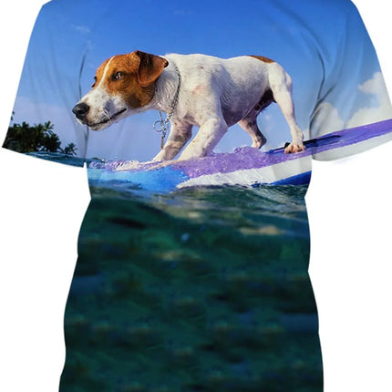 Men's T Shirts For Men Animal Dog Jack Russell Terrier Tee Anime Graphic Summer Unisex Adults' 3D Print Casual Oversized Tops