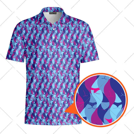 Funny Men's sexy humorous printed golf jersey fashiona hip-hop personalized short sleeved Breathable Polo lape Short sleeve top